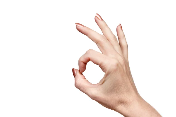 OK tecken med fingrarna — Stockfoto