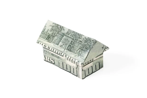 Origami dólar casa —  Fotos de Stock