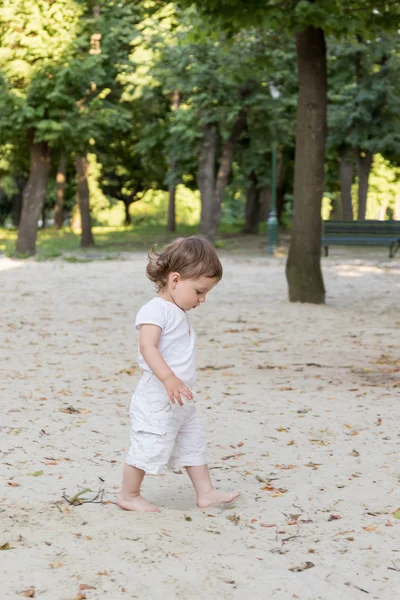 Boy walking in the park — Stock Photo, Image
