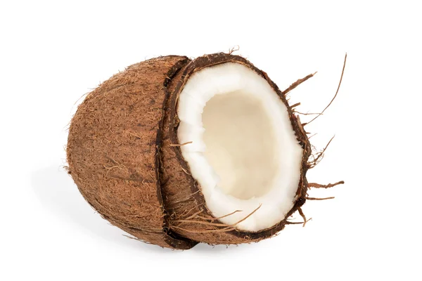 Halve kokosnoot met pulp — Stockfoto