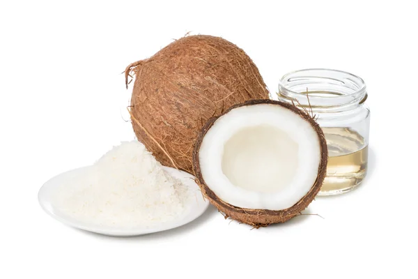 Cocos ingredientes isolados — Fotografia de Stock