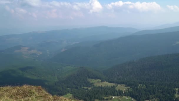 Vista dalla cima della montagna — Video Stock