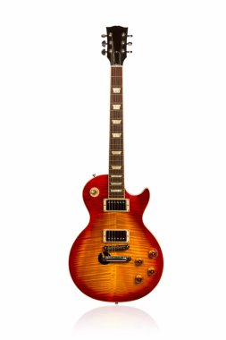 güzel kahverengi elektro gitar