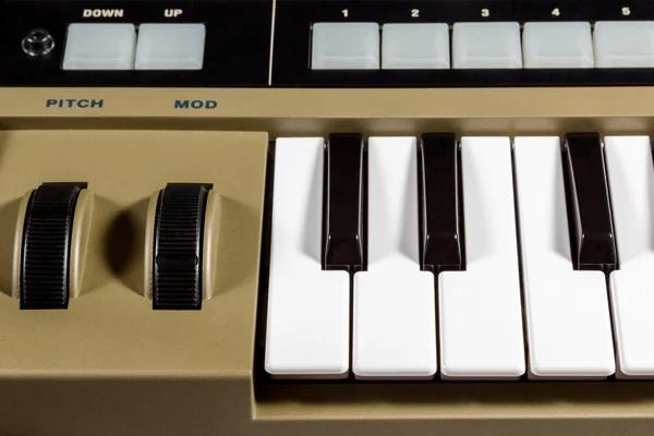 Keys piano synthesizer — Stock Photo, Image