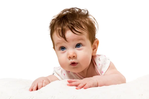 Portrait lying baby — Stock Photo, Image