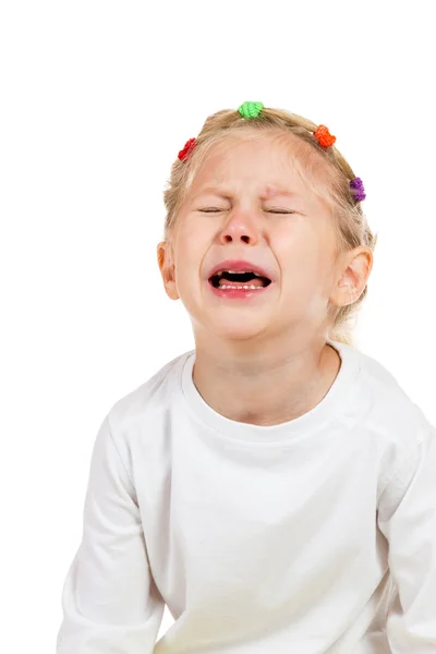 Portrait of little girl crying — Stock Photo, Image