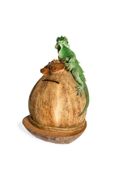 Souvenir de coco alcancía — Foto de Stock