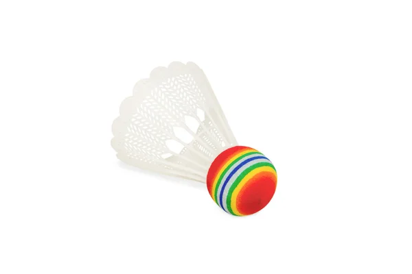 Nya vita badmintonbollen — Stockfoto