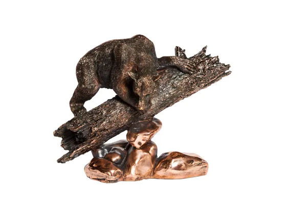 Statyett svart brun Björn grizzly — Stockfoto