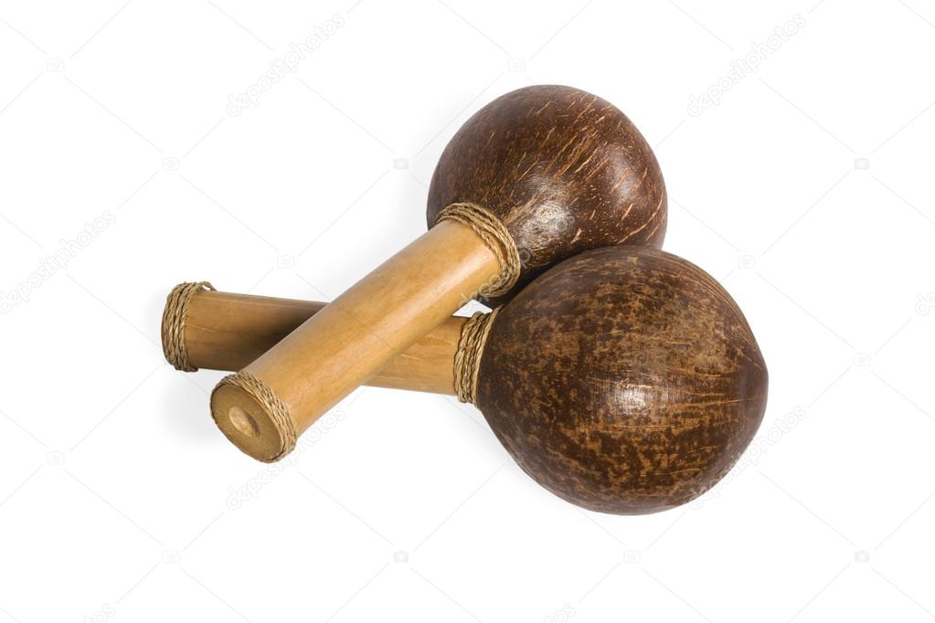 Two maracas from nuts