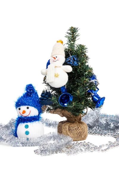 Little Christmas tree decorated — Stock Photo, Image