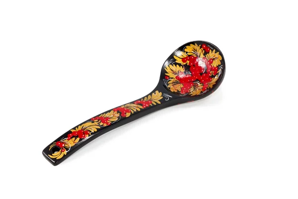 Russian national artistic wooden spoon — Stock Photo, Image