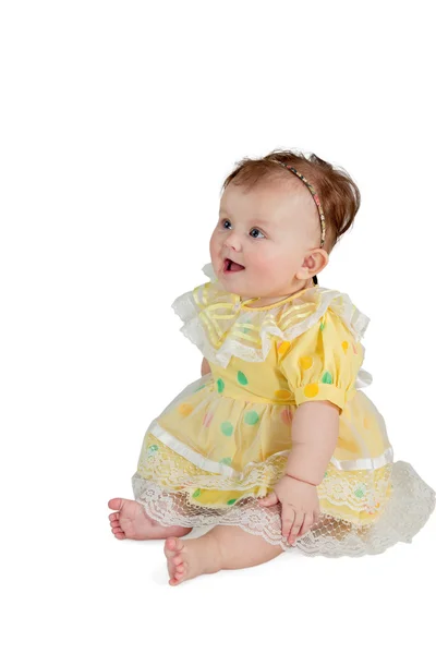 Sitting baby girl — Stock Photo, Image