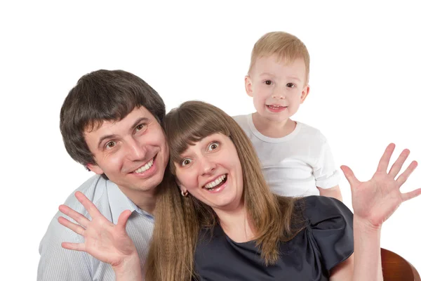 Família feliz mãe pai e filho — Fotografia de Stock