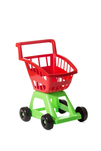 Dzieci zakupy wózek — Zdjęcie stockowe