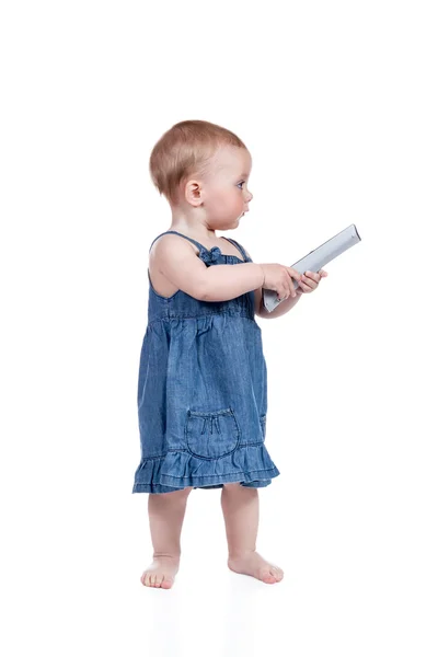 Portrait of baby using a control remote — Stock Photo, Image