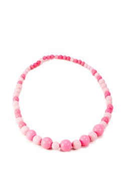 Pembe kolye el yapımı