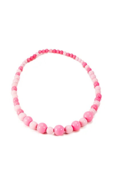 Pink necklace handmade — Stock Photo, Image