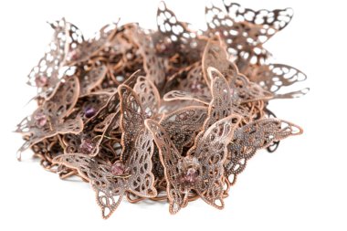 Pile of metal butterflies