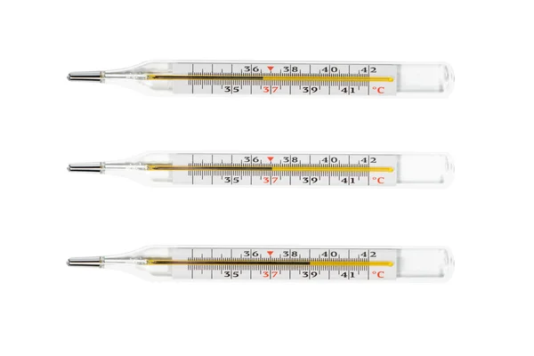 Üç Merkür Termometreler — Stok fotoğraf