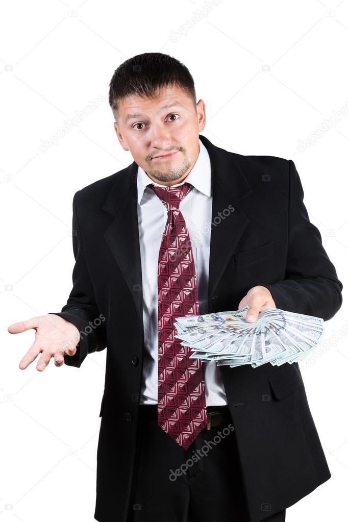 Surprised young businessman