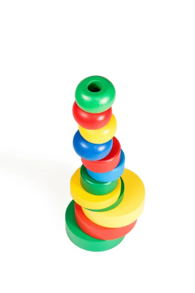 Baby toy wood pyramid — Stock Photo, Image