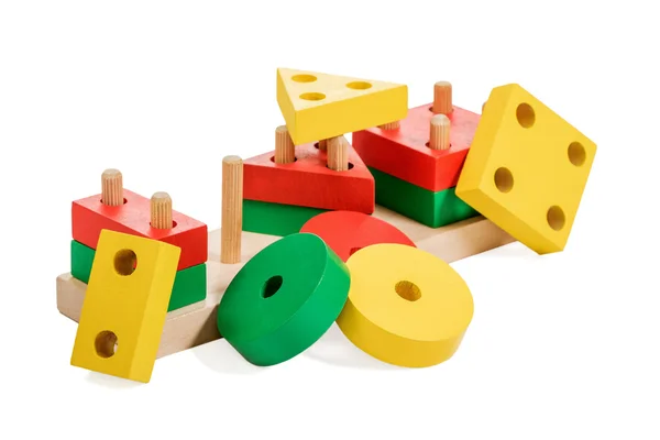 Wooden puzzle game for kids — Stock Photo, Image