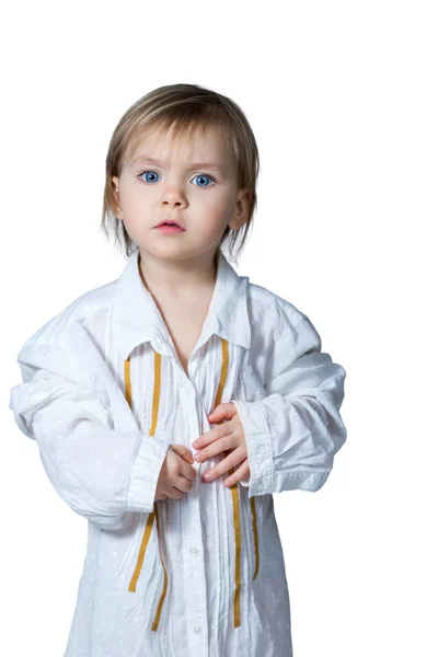 Retrato de niño pequeño aislado — Foto de Stock