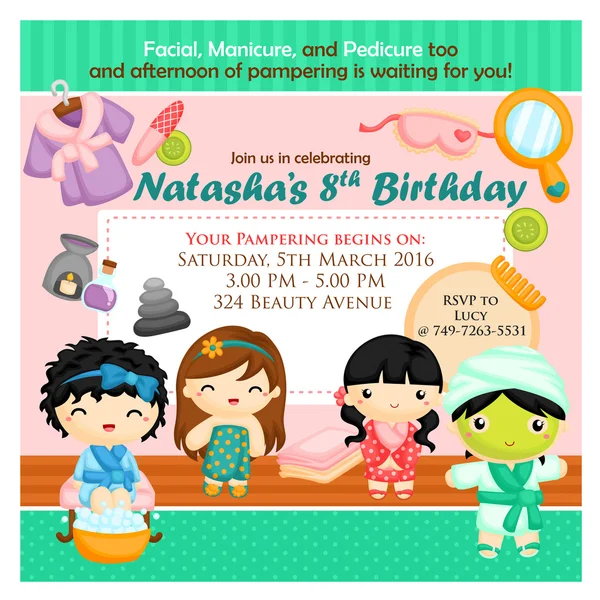 Spa Parti Davetiyesi