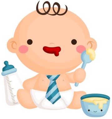 Şirin bebek çocuk yemek katı