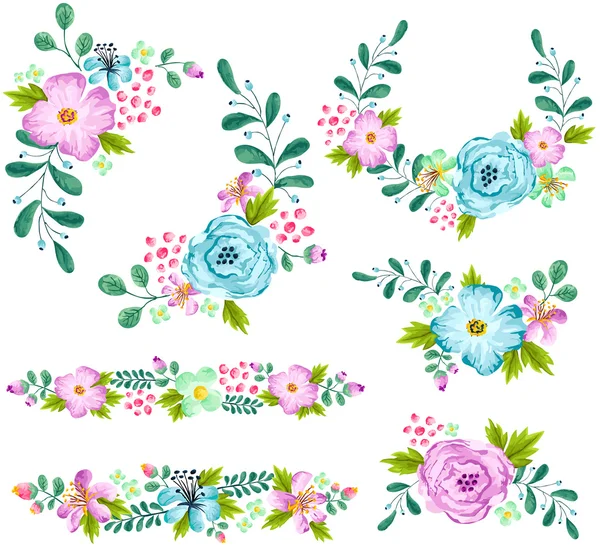 Bahar çiçek vektör Set