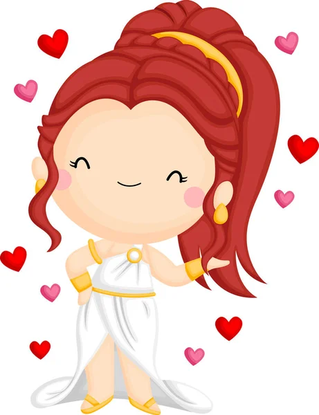 Vector Afrodita Diosa Del Amor — Vector de stock