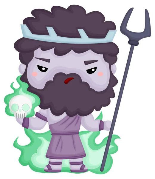 Vector Hades God Dead — Stock Vector