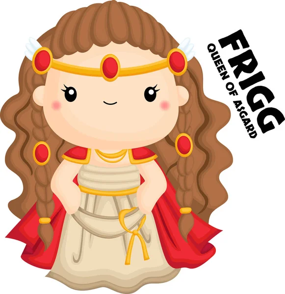 Vector Frigg Mitología Nórdica — Vector de stock