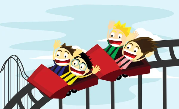 Roller coaster tour — Image vectorielle