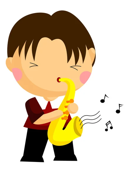 Lecteur de saxophone — Image vectorielle