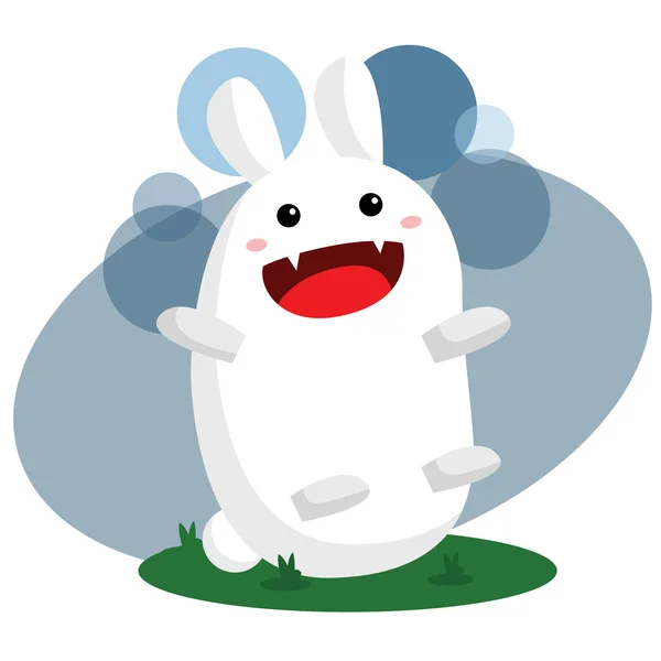 Cute Monster Bunny — Stock Vector