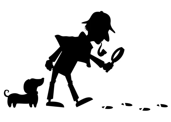 Inspecteur Silhouette — Image vectorielle