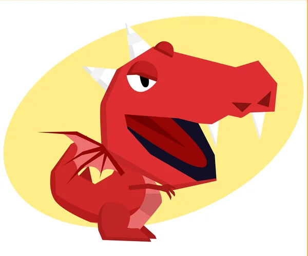 Dragon with Big Head — Stock Vector