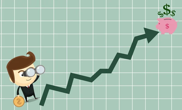 Economizando dinheiro — Vetor de Stock