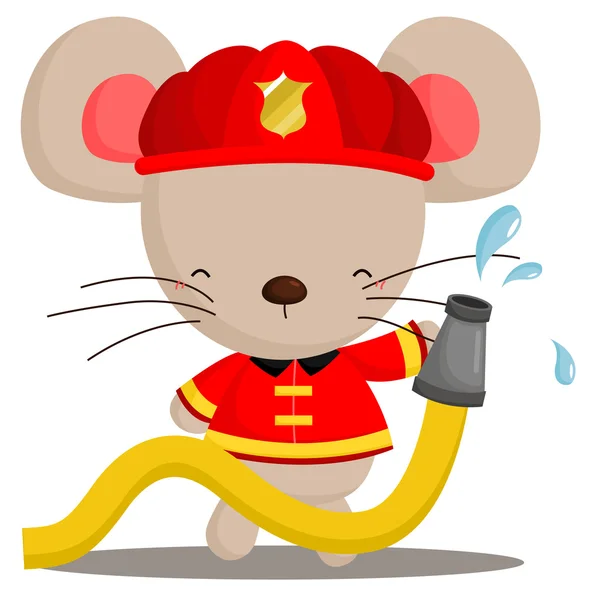 Ποντίκι πυροσβέστης — Διανυσματικό Αρχείο