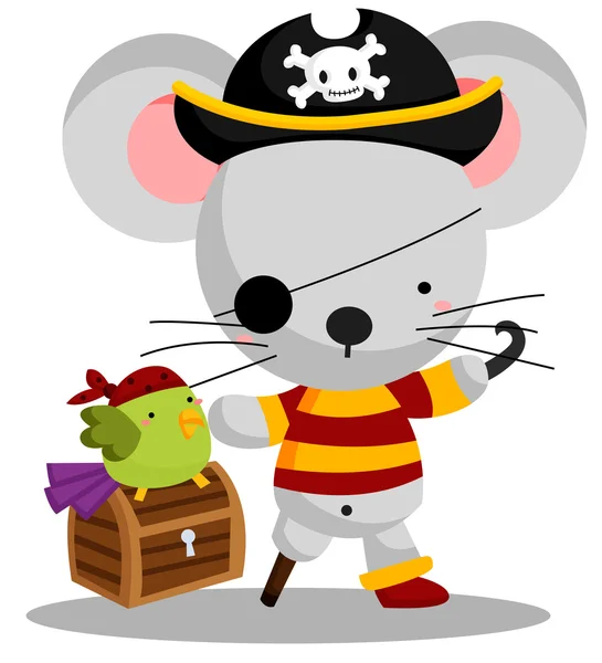 Pirate muis — Stockvector