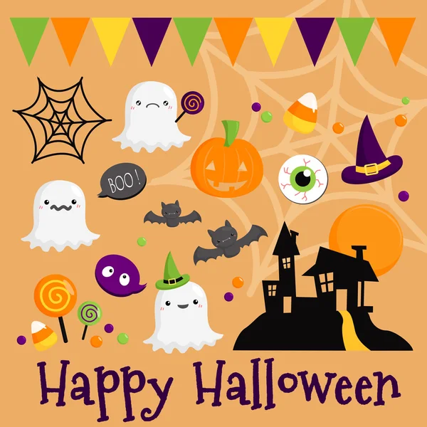 Ensemble vectoriel Halloween — Image vectorielle