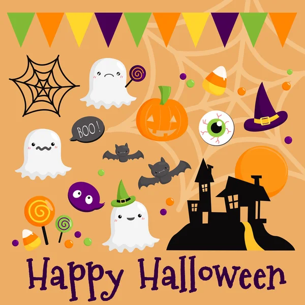 Set vector Halloween — Vector de stock