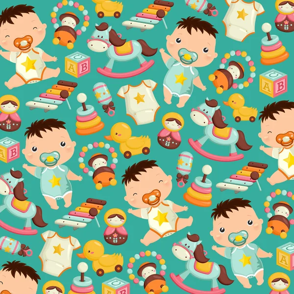 Baby Toys Background — Stock Vector