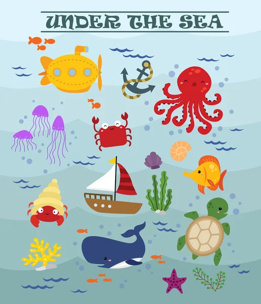 Under The Sea — Stock Vector