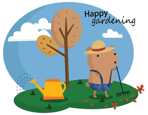 Mutlu Bahçe — Stok Vektör
