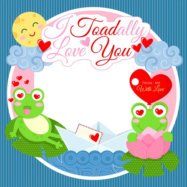 Je t'aime Toadally — Image vectorielle
