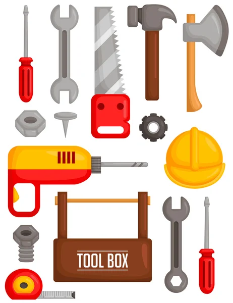 Working Tools Vector Set — Stock Vector