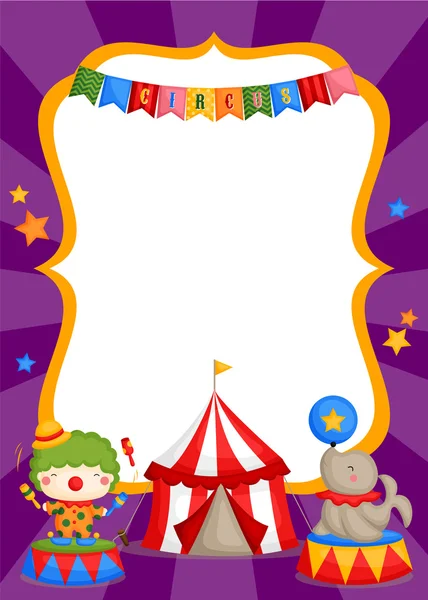 Carnival Circus Card — Stock Vector